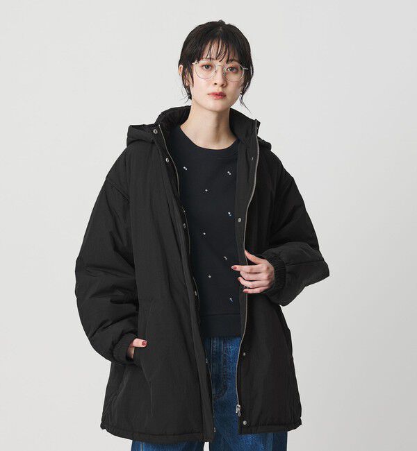 BEAUTY&YOUTH UNITED ARROWS「ナイロン パフ フードブルゾン」|その他|BLACK