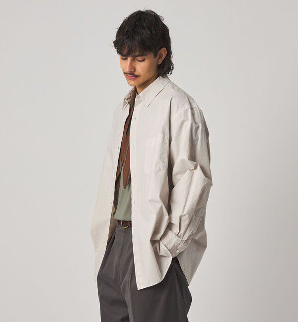 STEVEN ALAN「＜Steven Alan＞ ガーメントダイ ポプリン レギュラーカラー シャツ LOOSE」|シャツ・ブラウス|