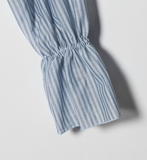 BEAUTY&YOUTH UNITED ARROWS「ストライプ ラッフル スキッパーブラウス ウォッシャブル」|シャツ・ブラウス|