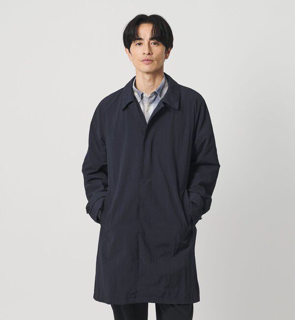 BEAUTY&YOUTH UNITED ARROWS「PERTEX ナイロン バルマカン コート 撥水」|ステンカラーコート|NAVY