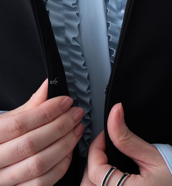 Demi-Luxe BEAMS 「トリアセ カラーレスジャケット＊」|ノーカラージャケット|