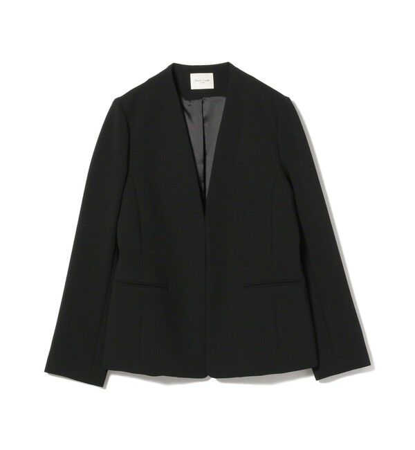 Demi-Luxe BEAMS 「トリアセ カラーレスジャケット＊」|ノーカラージャケット|