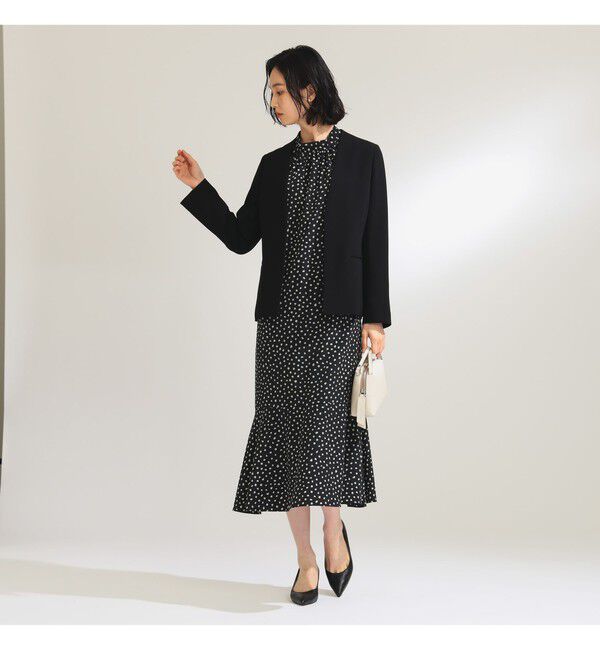 Demi-Luxe BEAMS 「トリアセ カラーレスジャケット＊」|ノーカラージャケット|