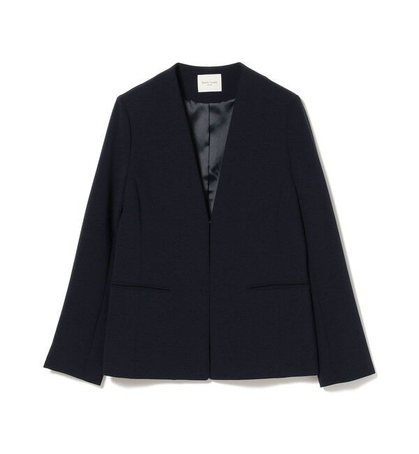 Demi-Luxe BEAMS 「トリアセ カラーレスジャケット＊」|ノーカラージャケット|