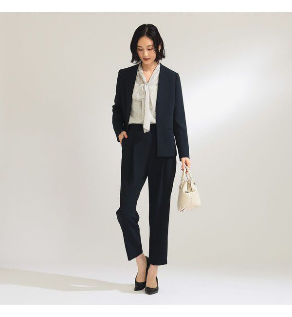 Demi-Luxe BEAMS 「トリアセ カラーレスジャケット＊」|ノーカラージャケット|