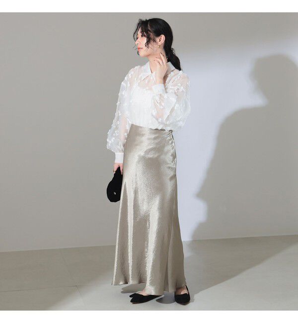 Demi-Luxe BEAMS 「シアーカット ジャガード ブラウス」|シャツ・ブラウス|