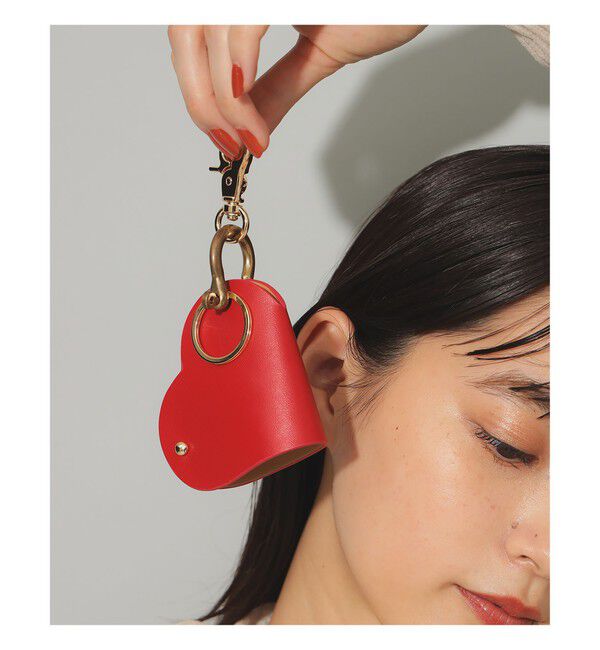 Ray BEAMS 「【WEB限定】Hashibami / ハート型 スマートキーリング」|キーケース|RED