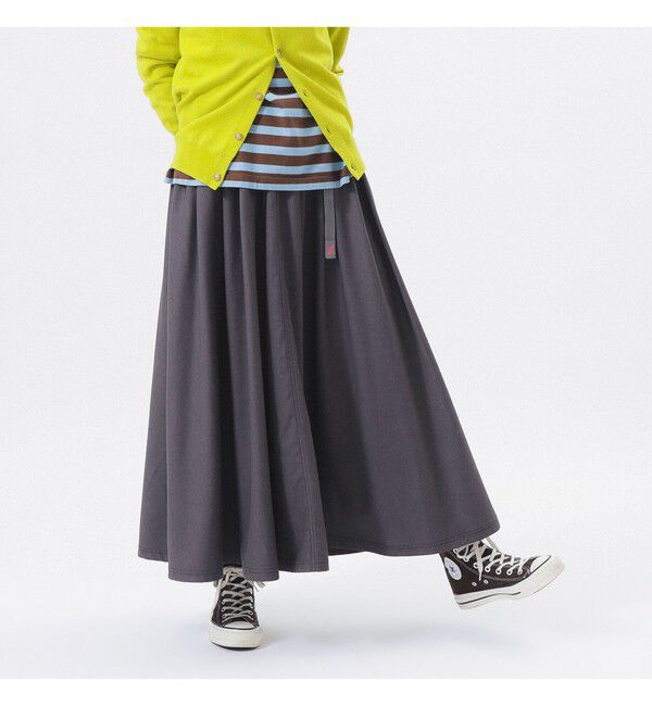 BEAMSBOY「【別注】Gramicci  / ギャバ ロングスカート」|スカート|GREY