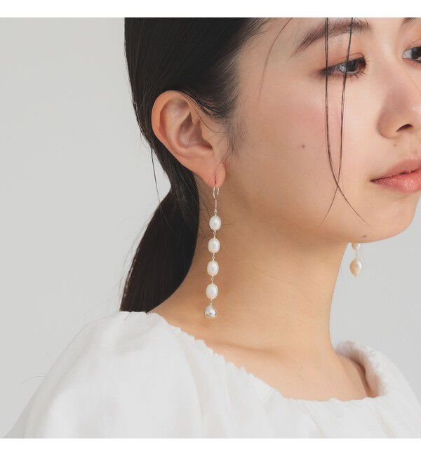 Demi-Luxe BEAMS 「Rieuk / ロングバール フックピアス」|その他|WHITE