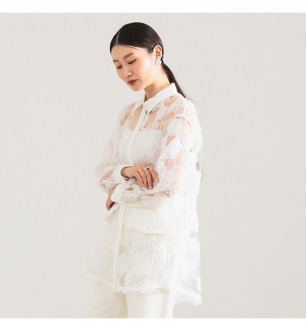 Demi-Luxe BEAMS 「BAUM UND PFERDGARTEN / フラワーレース シャツ」|シャツ・ブラウス|