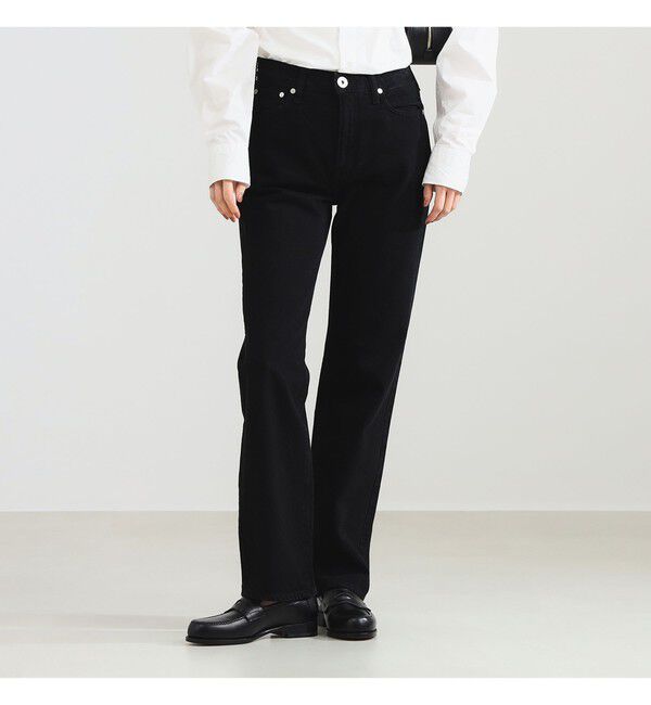 Demi-Luxe BEAMS 「upper hights / THE AMALIE BLACK デニムパンツ」|デニム|JET BLACK