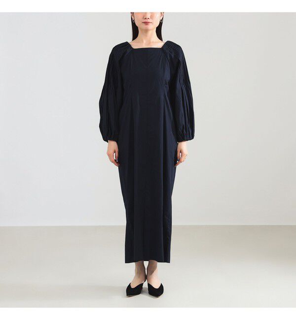 Demi-Luxe BEAMS 「ne Quittez pas / ポプリン タック ロングスリーブ ワンピース」|ワンピース|