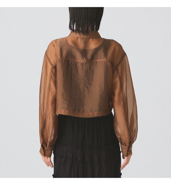 Ray BEAMS 「シアー クロップド シャツ」|シャツ・ブラウス|