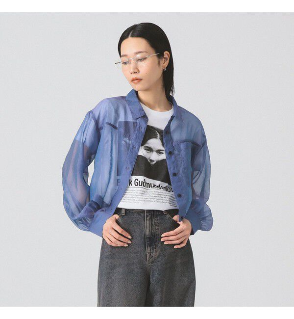 Ray BEAMS 「シアー クロップド シャツ」|シャツ・ブラウス|