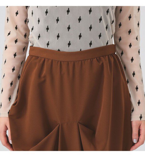 Ray BEAMS 「ランダム タック ボリューム スカート」|スカート|