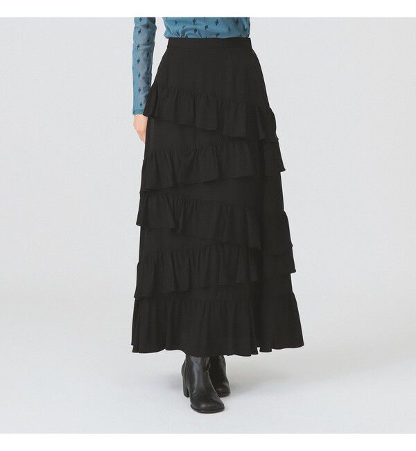 Ray BEAMS 「アシンメトリー フリル ティアード スカート」|スカート|