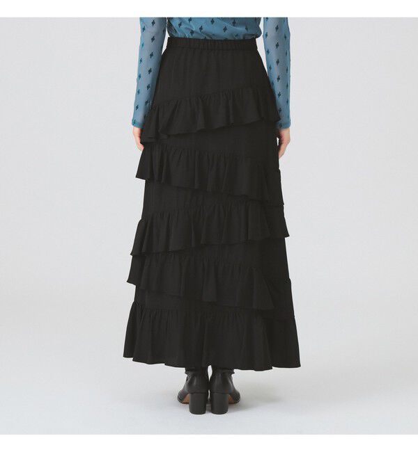 Ray BEAMS 「アシンメトリー フリル ティアード スカート」|スカート|