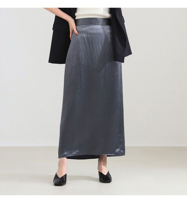 Demi-Luxe BEAMS 「アセテート サテン イージースカート」|スカート|