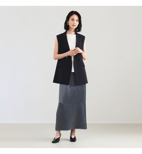 Demi-Luxe BEAMS 「アセテート サテン イージースカート」|スカート|