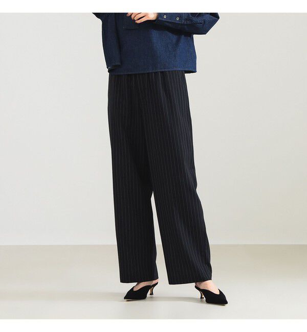 Demi-Luxe BEAMS 「ポプリン ストライプ イージーパンツ」|チノ|