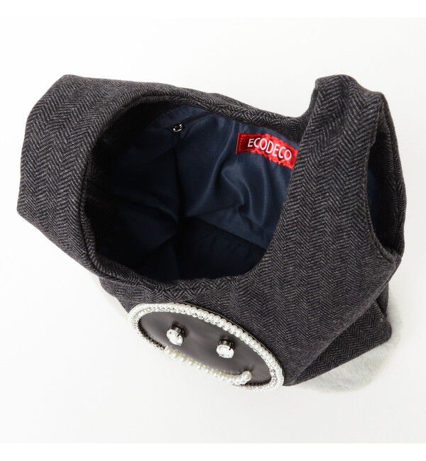 Ray BEAMS 「ECODECO / ツイード ファー バッグ」|トートバッグ|