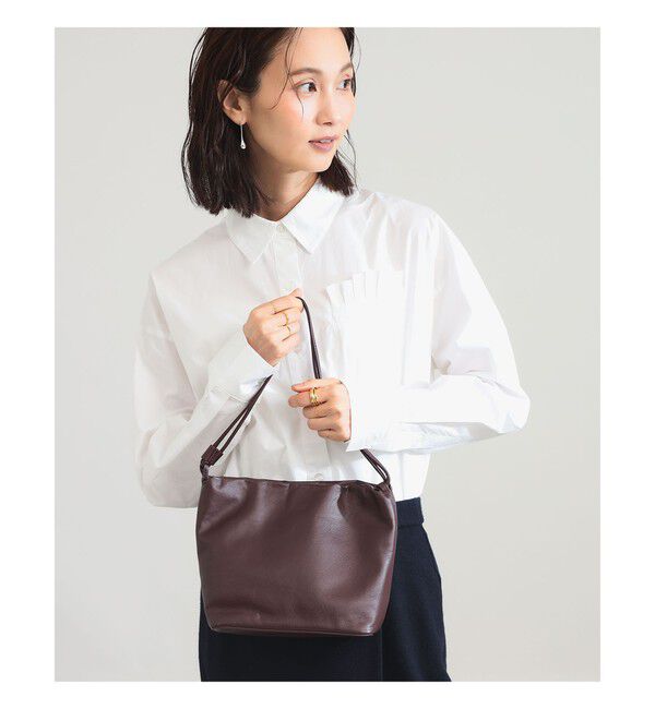 Demi-Luxe BEAMS 「ソフトレザー 2WAY バッグ」|トートバッグ|Burgundy