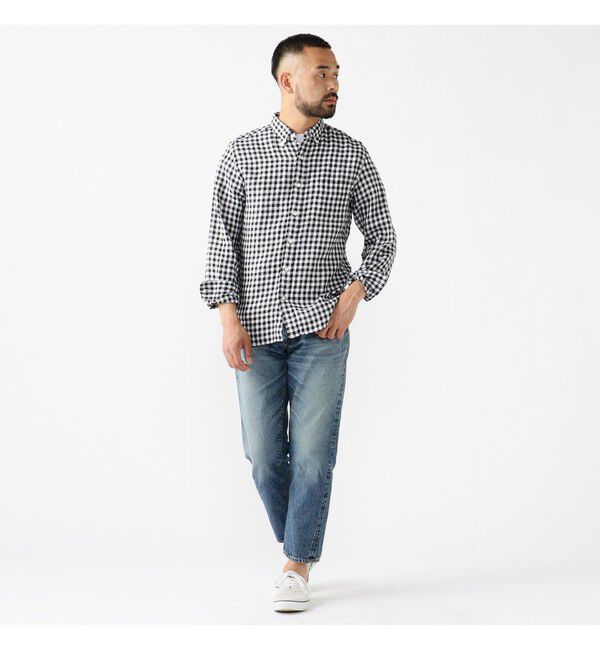 BEAMS PLUS「リネン ギンガム チェック ボタンダウン シャツ 」|シャツ・ブラウス|