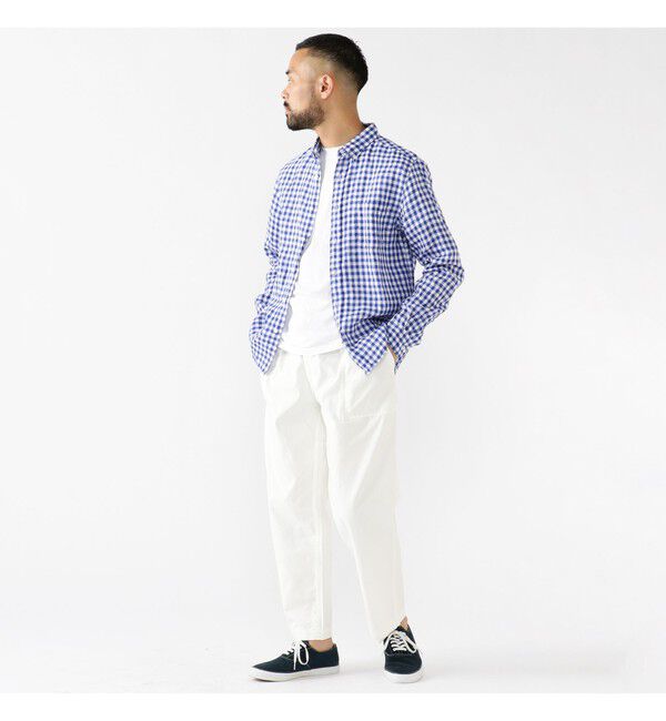 BEAMS PLUS「リネン ギンガム チェック ボタンダウン シャツ 」|シャツ・ブラウス|