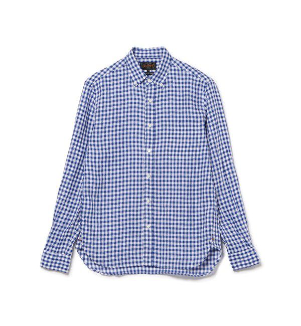 BEAMS PLUS「リネン ギンガム チェック ボタンダウン シャツ 」|シャツ・ブラウス|