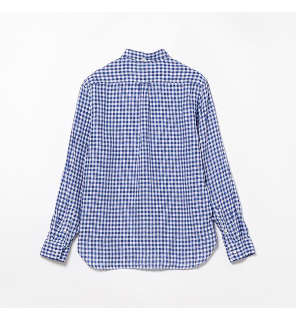 BEAMS PLUS「リネン ギンガム チェック ボタンダウン シャツ 」|シャツ・ブラウス|