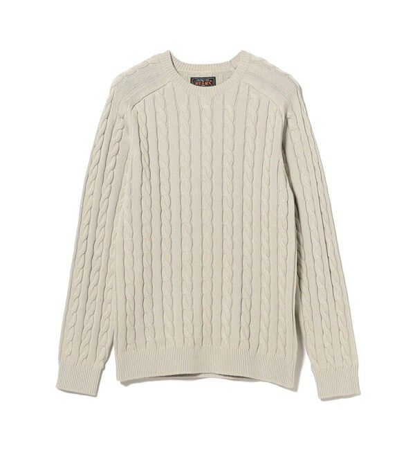 BEAMS PLUS「Crew Cable」|ニット・セーター|GREY