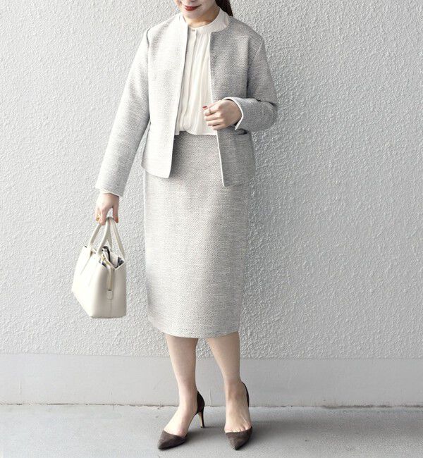 SHIPS for women「ツイードタイトスカート（セットアップ対応）◇」|タイト|