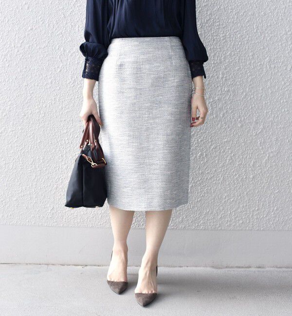 SHIPS for women「ツイードタイトスカート（セットアップ対応）◇」|タイト|