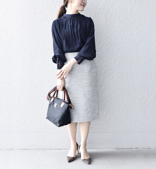 SHIPS for women「ツイードタイトスカート（セットアップ対応）◇」|タイト|