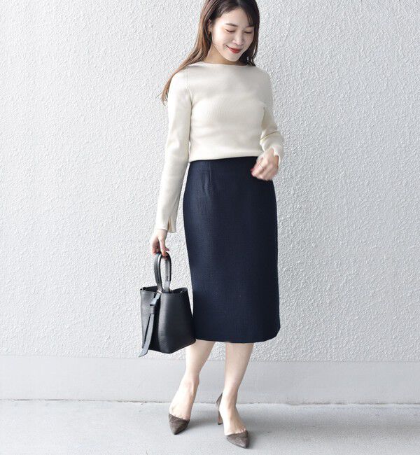 SHIPS for women「ツイードタイトスカート（セットアップ対応）◇」|タイト|