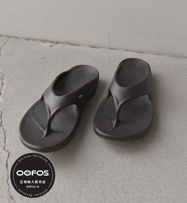 SHIPS any「OOFOS: OOriginal/ウーオリジナル トング リカバリー サンダル 25SS◇」|サンダル|ブラック