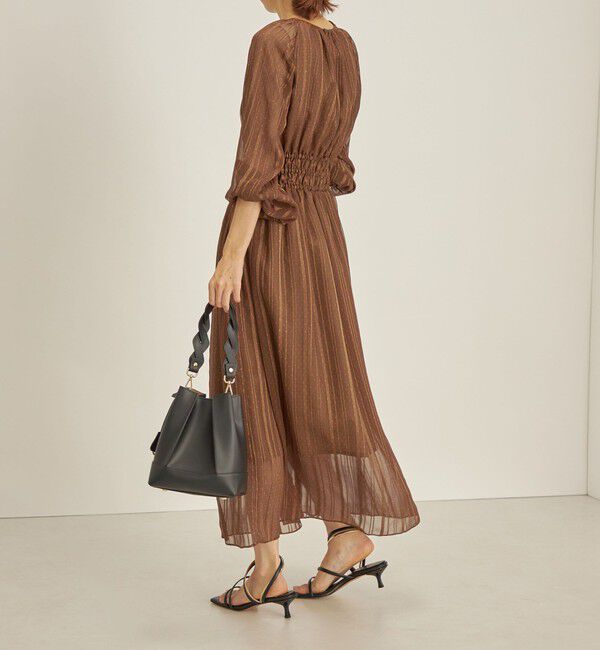 SHIPS for women「〈手洗い可能〉サテン 楊柳 ドット プリント ワンピース◆」|ワンピース|