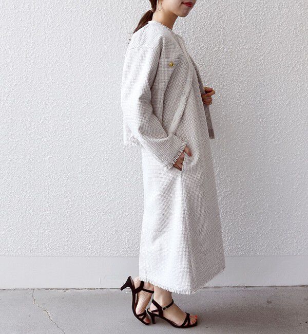 SHIPS any「SHIPS any: ツイード Aライン ジャンパースカート」|ワンピース|