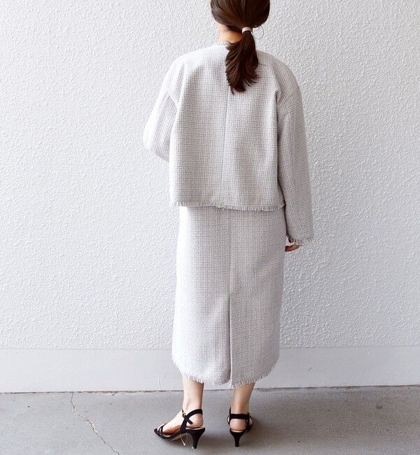 SHIPS any「SHIPS any: ツイード Aライン ジャンパースカート」|ワンピース|