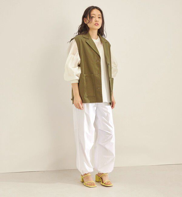 SHIPS for women「Odub:〈洗濯機可能〉ミリタリー ジレ◇」|ベスト・ジレ|