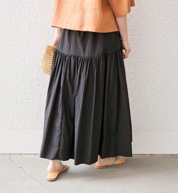 SHIPS for women「〈手洗い可能〉タフタ ティアード ロング スカート」|スカート|