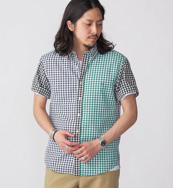 SHIPS「【WEB限定】SHIPS: 防シワ・吸水速乾 Drymix(R) ギンガムチェック パナマ シャツ」|シャツ・ブラウス|