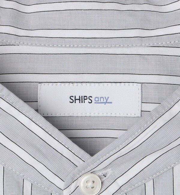SHIPS any「SHIPS any: ストライプ / ソリッド リラックス バンドカラー シャツ 25AW◇」|シャツ・ブラウス|