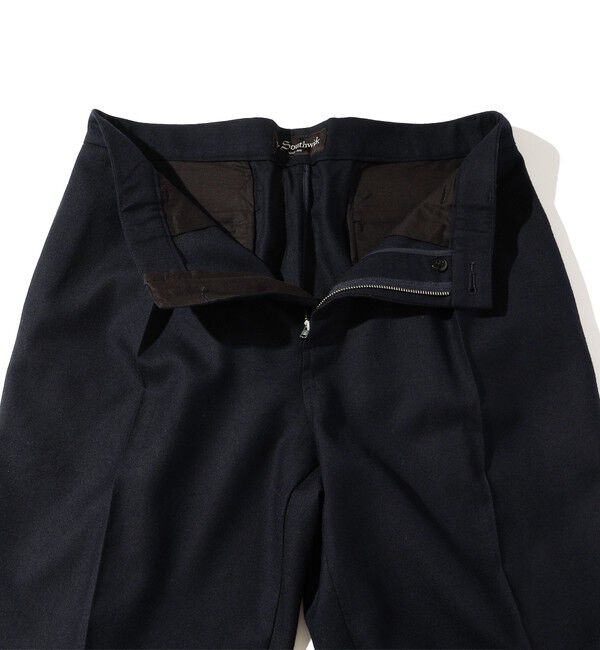 SHIPS「Southwick Gate Label: ウール 1プリーツ パンツ」|チノ|