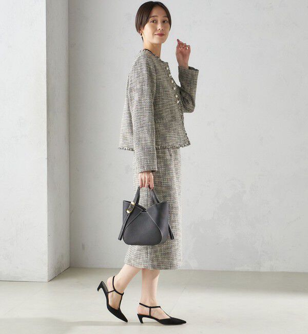 SHIPS for women「〈セレモニー対応可〉スラブ ツイード ノーカラー ジャケット（セットアップ対応）」|ノーカラージャケット|