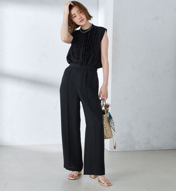 SHIPS for women「〈手洗い可能〉麻混 タック ワイド パンツ」|その他|