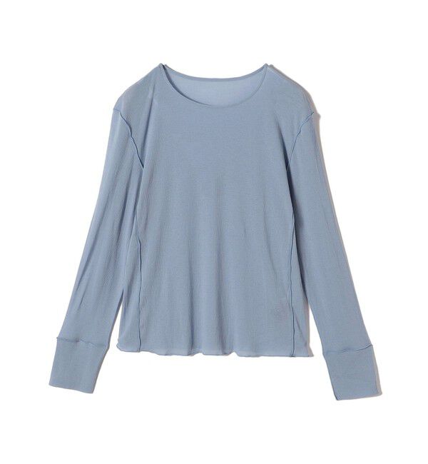 SHIPS for women「〈手洗い可能〉シアー ストレッチ クルーネック プルオーバー」|Tシャツ・カットソー|