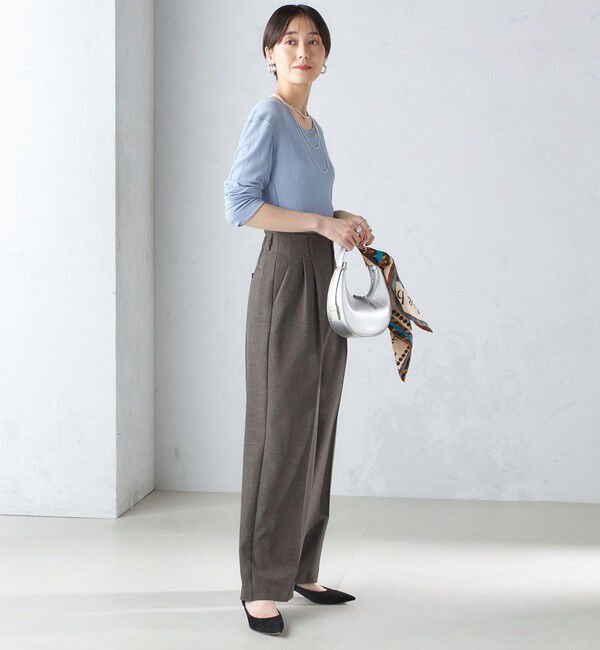 SHIPS for women「〈手洗い可能〉シアー ストレッチ クルーネック プルオーバー」|Tシャツ・カットソー|