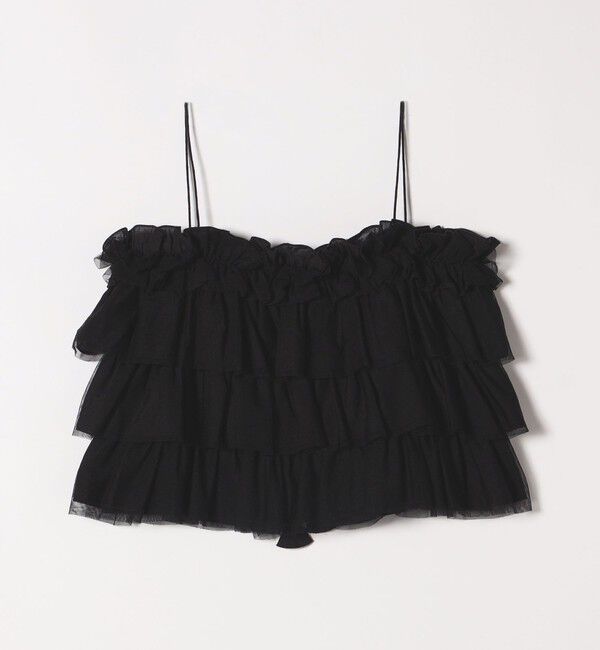 SHIPS any「SHIPS any:〈手洗い可能〉チュール ティアード 2WAY キャミソール」|キャミソール|