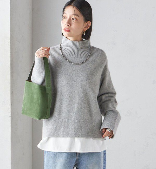 SHIPS for women「〈手洗い可能〉7G ウール カシミヤ ハイネック プルオーバー」|ニット・セーター|